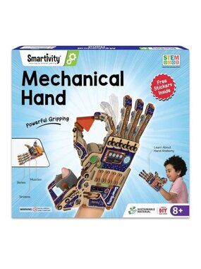Smartivity DIY Robotic Mechanical Hand STEM Kit for Kids Educational Wooden